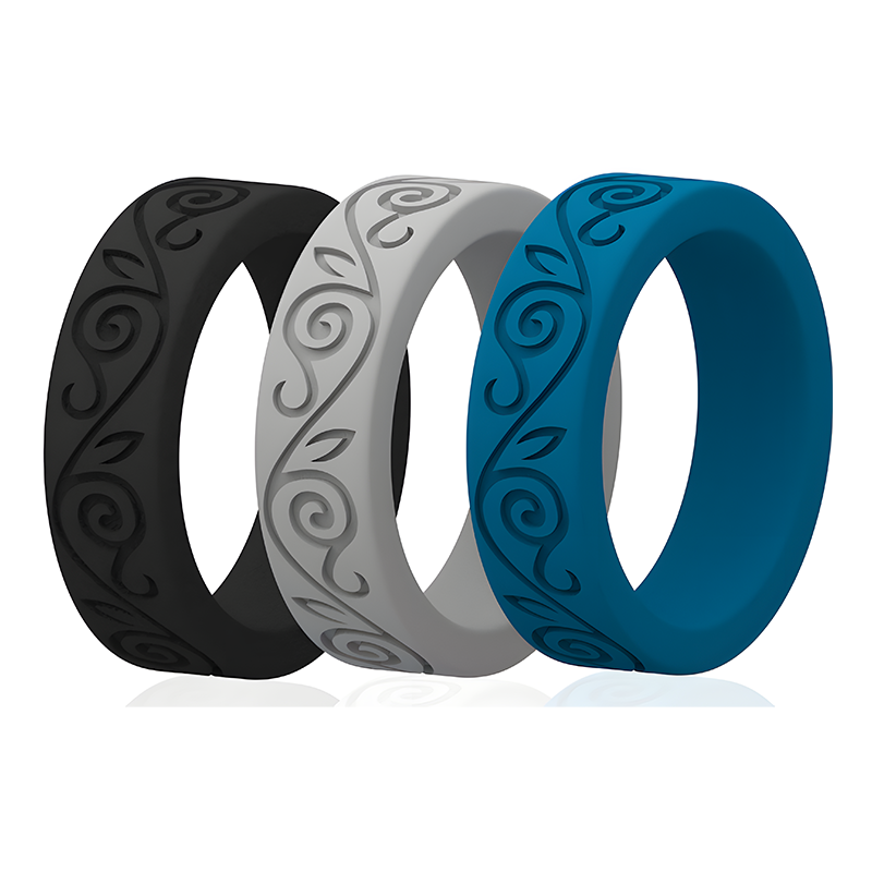 Profession Design Good Quality Good Quality Fashionable Food Grade Silicone 5~12 Size Silicone Wedding Ring