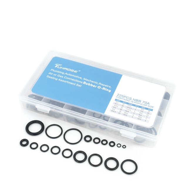 O Ring kit Hydraulic o Rings 18 Size O Ring Assortment Rubber O-Ring Gasket Assortment Kit (225PCS)