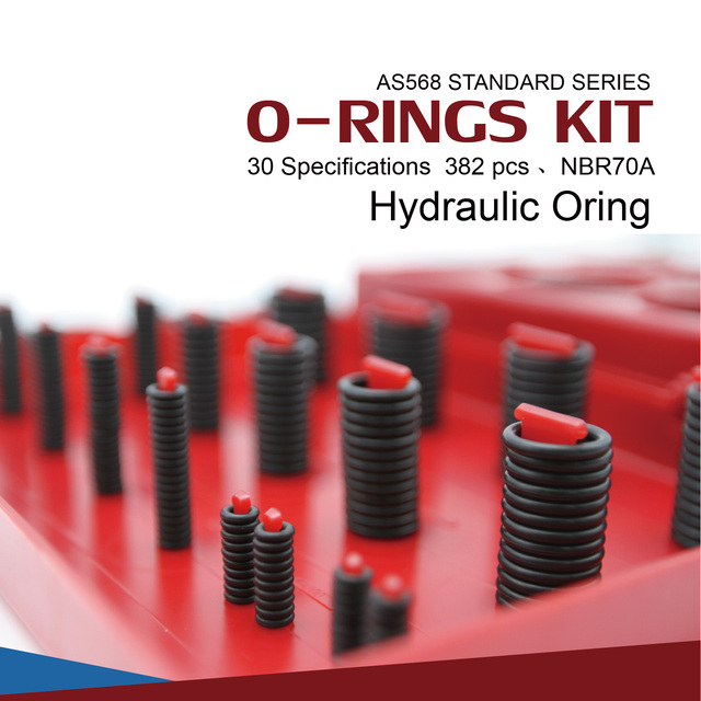 O ring kit AS568 Standard Series 382Pcs Hydraulic o rings 30 Size O Ring Assortment